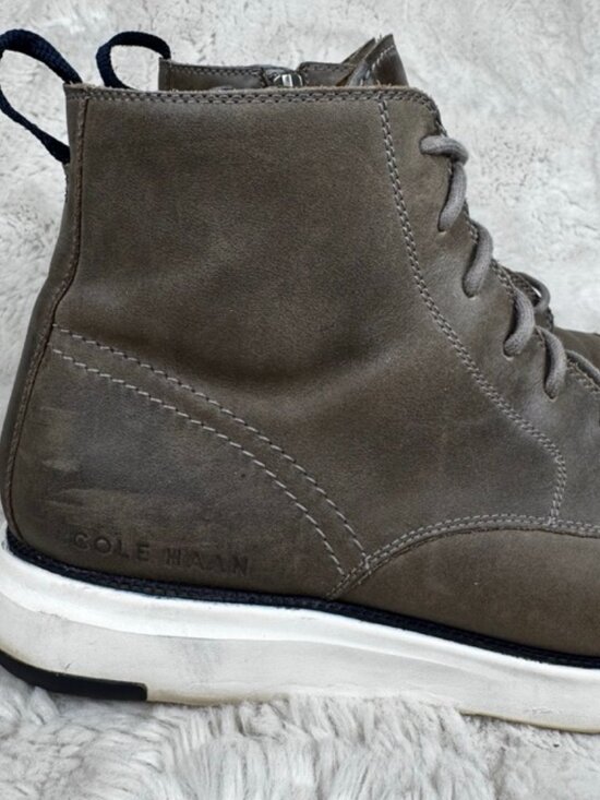 Cole Haan Grand 360 Men\'s 11.5M Gray Dress Office Ankle Chukka Boots Side Zip main image 8